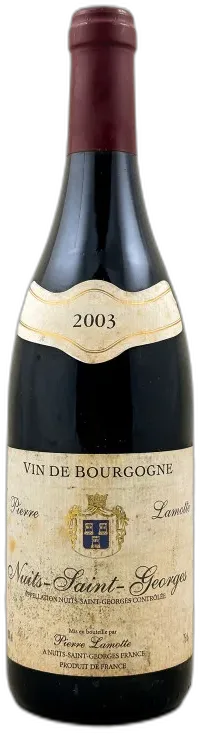 photo du vin Pierre Lamotte Nuits st Georges 2003