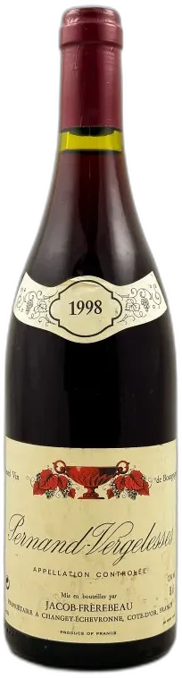illustration du vin Domaine Jacob-Frerebeau Pernand Vergelesses 1998