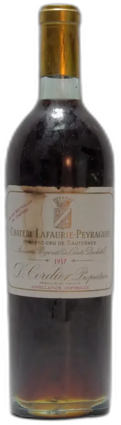 vue du vin Château Lafaurie-Peyraguey Sauternes Grand Cru Vin