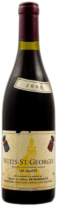 photo du vin Domaine Remoriquet Nuits-Saint-Georges les Allots Rouge