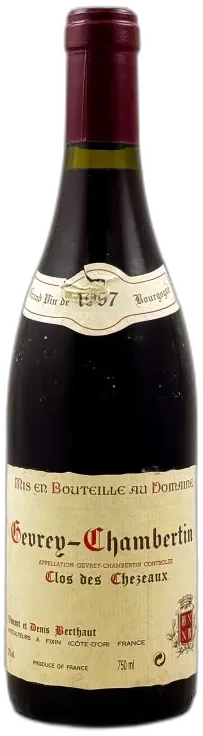 aperçu du vin Berthaut Gerbet Gevrey Chambertin