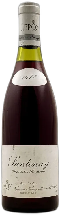 vue du vin Leroy Santenay 2009