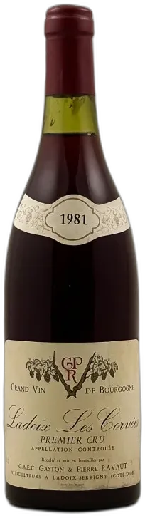 vue du vin Bourgogne Ladoix 1er Cru "le Bois Roussot" Rouge Domaine Gaston & Pierre Ravaut