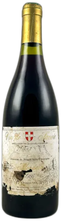 photo du vin Vin de Savoie Mondeuse Tradition Prieuré Saint Christophe