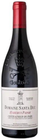 vue du vin Châteauneuf-du-Pape Habemus Papam Domaine Santa Duc