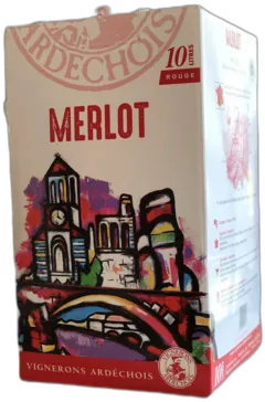 image du vin Merlot Rouge les Vignerons Ardéchois