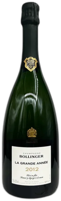 vue du vin Bollinger la Grande Année Brut