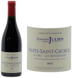 aperçu du vin Domaine Julien "les Bousselots" Nuits Saint-Georges 1er Cru Rouge Nuits-Saint-Georges