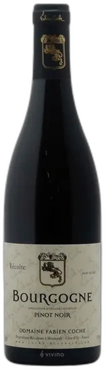 illustration du vin Domaine Fabien Coche "Pinot Noir Cote d'or" Bourgogne Rouge