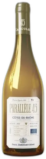 image du vin Paul Jaboulet "Parallele 45" Côtes du Rhône Blanc Bio
