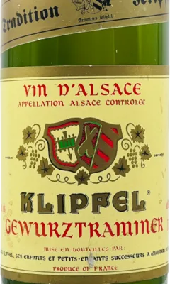 photo du vin Gewurztraminer, Maison Klipfel