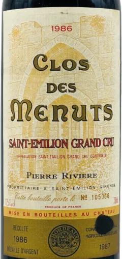photo du vin Clos des Menuts