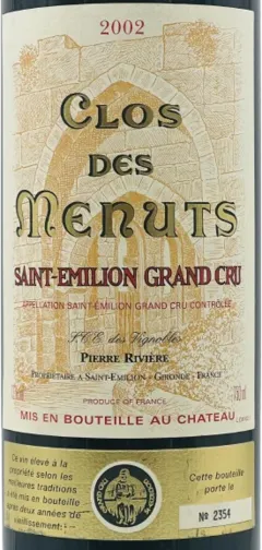 photo du vin Clos des Menuts