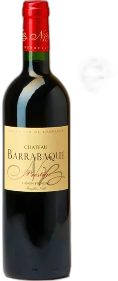 vue du vin Château Barrabaque Prestige Rouge 2015