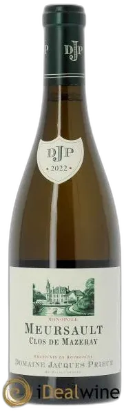 capture du vin Clos de Mazeray Blanc Jacques Prieur