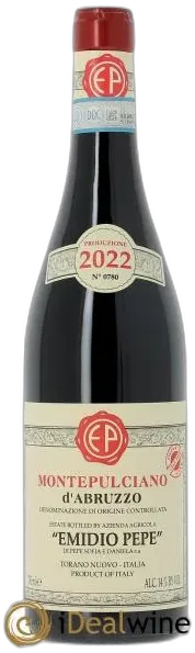 vue du vin Emidio Pepe Montepulciano d’Abruzzo Italie Rouge 2017