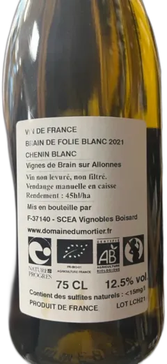photo du vin Eric Chevalier les 3 Bois