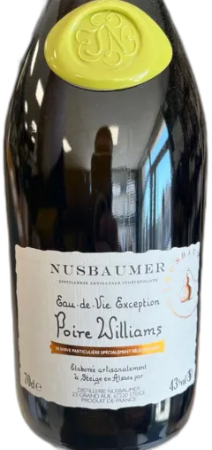 photo du vin Distillerie Nusbaumer Eau de Vie d’Alsace "Poire Williams Rouge Exception" Blanc Giftbox