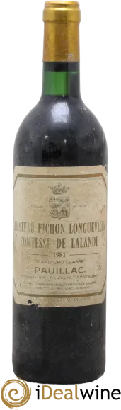 aperçu du vin Château Pichon Longueville Comtesse de Lalande