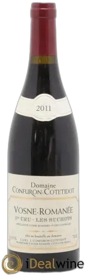 photos du vin Domaine Confuron-Cotetidot les Suchots Vosne-Romanee Premier Cru