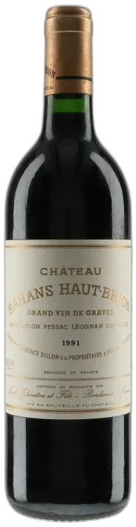 photo du vin Château Bahans Haut-Brion
