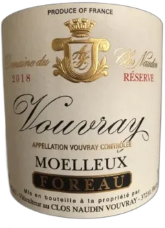 photo Vouvray Moelleux Cuvée Reserve 2018