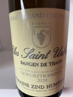 photo Gewurztraminer gc Rangen de Thann Clos Saint Urbain 2020