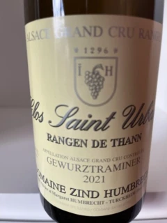 photo Gewurztraminer gc Rangen de Thann Clos Saint Urbain 2021