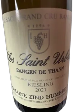 photo Riesling gc Rangen de Thann Clos Saint Urbain 2021