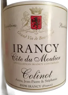 photos du vin Irancy Cuvée Côte du Moutier 2014