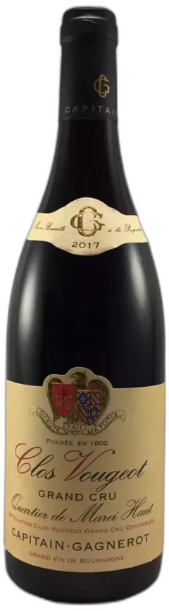 vue du vin Clos Vougeot Grand Cru 2017 Domaine Capitain Cagnerot