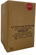 photo Bag in Box Rouge Merlot la Cave de Saint-Sornin Igp Charentais