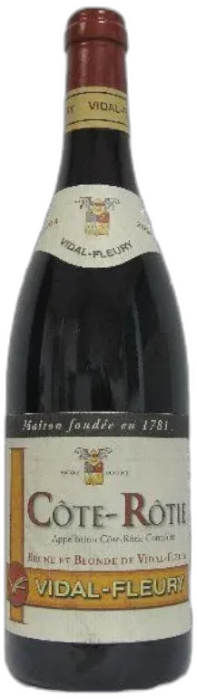 vue du vin Cote Rotie Brune et Blonde Vidal Fleury