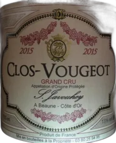 photo du vin Clos Vougeot Grand Cru 2015 S.Javouhey Rouge