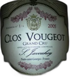 image du vin Clos Vougeot Grand Cru Magnum 2005 S.Javouhey Rouge