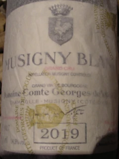 photo Musigny Blanc Grand Cru 2019 Comte G. de Vogüe Blanc