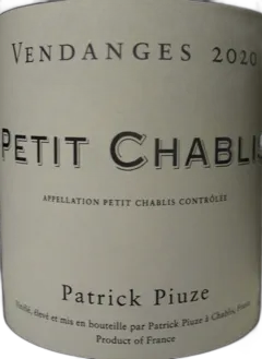 photo du vin Petit Chablis Piuze