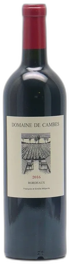 image du vin Domaine de Cambes Aoc Bordeaux 2016