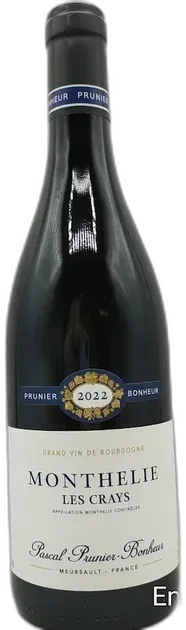 aperçu du vin Bonheur les Crays