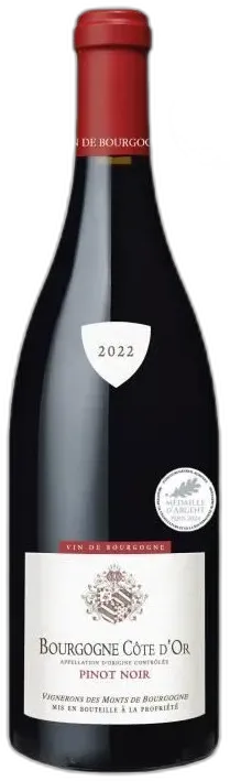 photo du vin Vignerons des Monts de Bourgogne Bourgogne Côte d’or Pinot Noir Vin de Bourgogne