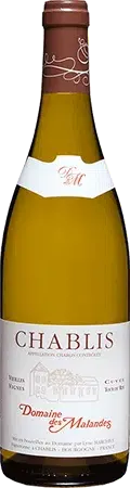 vue du vin Domaine des Malandes Chablis Bio 2022