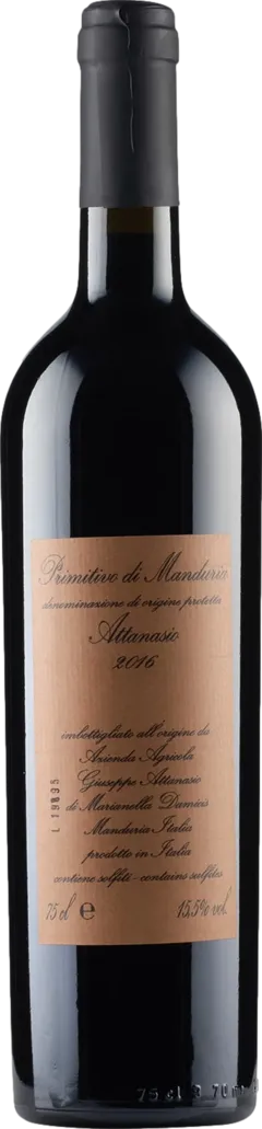 photo du vin Attanasio Primitivo di Manduria