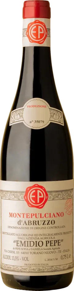 vue du vin Emidio Pepe Montepulciano d’Abruzzo Italie Rouge 2017