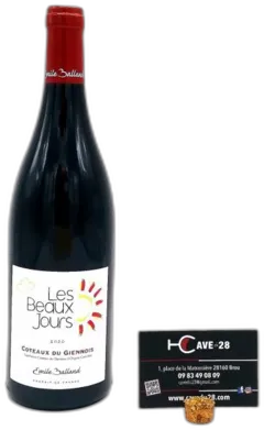 photo Côteaux du Giennois 2020 Rouge les Beaux Jours Emile Balland