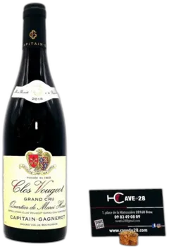 photo du vin Clos Vougeot 2016 Grand Cru Quartier de Marei Haut Domaine Capitain Gagnerot