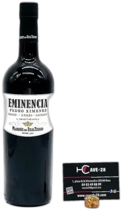 photos du vin Pedro Ximenes Eminencia Marques Del Real Tesoro