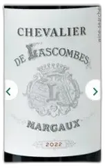 capture du vin Chevalier de Lascombes