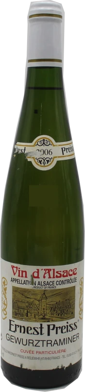 photo Gewurztraminer Cuvée Particulière Domaine Ernest Preiss 2006