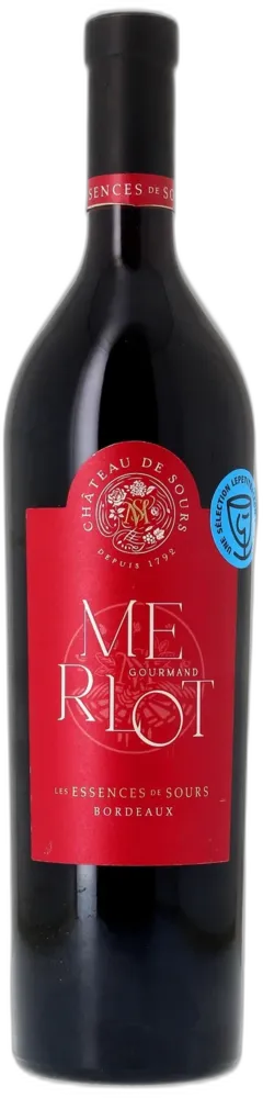vue du vin Château de Sours Essence Merlot Aop