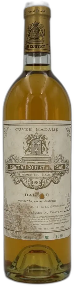 aperçu du vin Château Coutet, Barsac Cuvée Madame